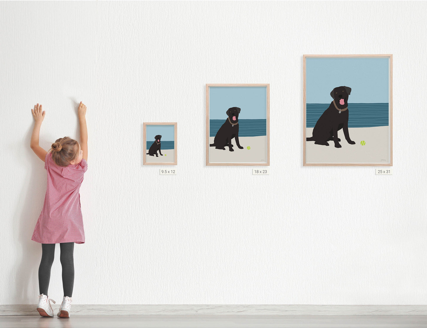Black Labrador Art Print - Unframed or Framed - 160522