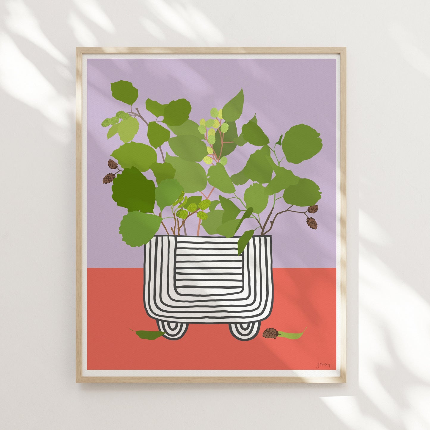 Alder Leaves Abstract Still Life Art Print - Unframed or Framed - 201219