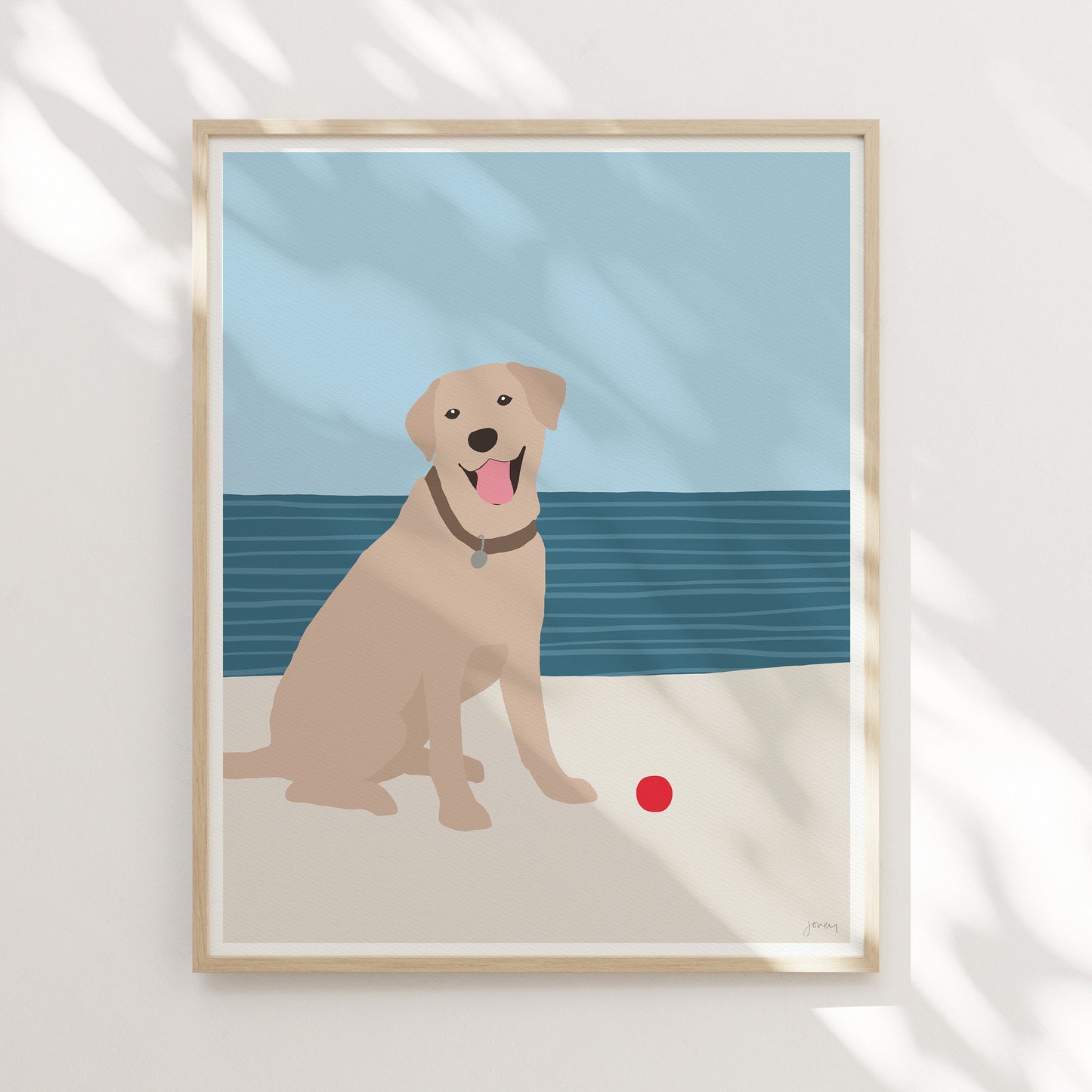 Yellow Lab Art Print - Unframed or Framed - 160522
