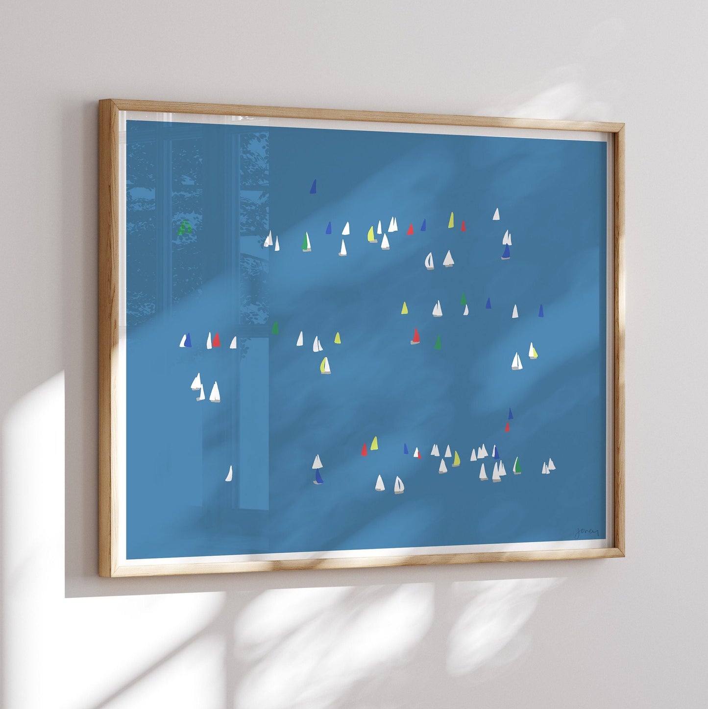 Sailing Regatta Abstract Art Print - Unframed or Framed - 160216