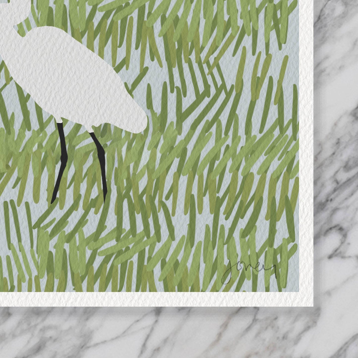 Four Egrets Art Print - Unframed or Framed - 220402