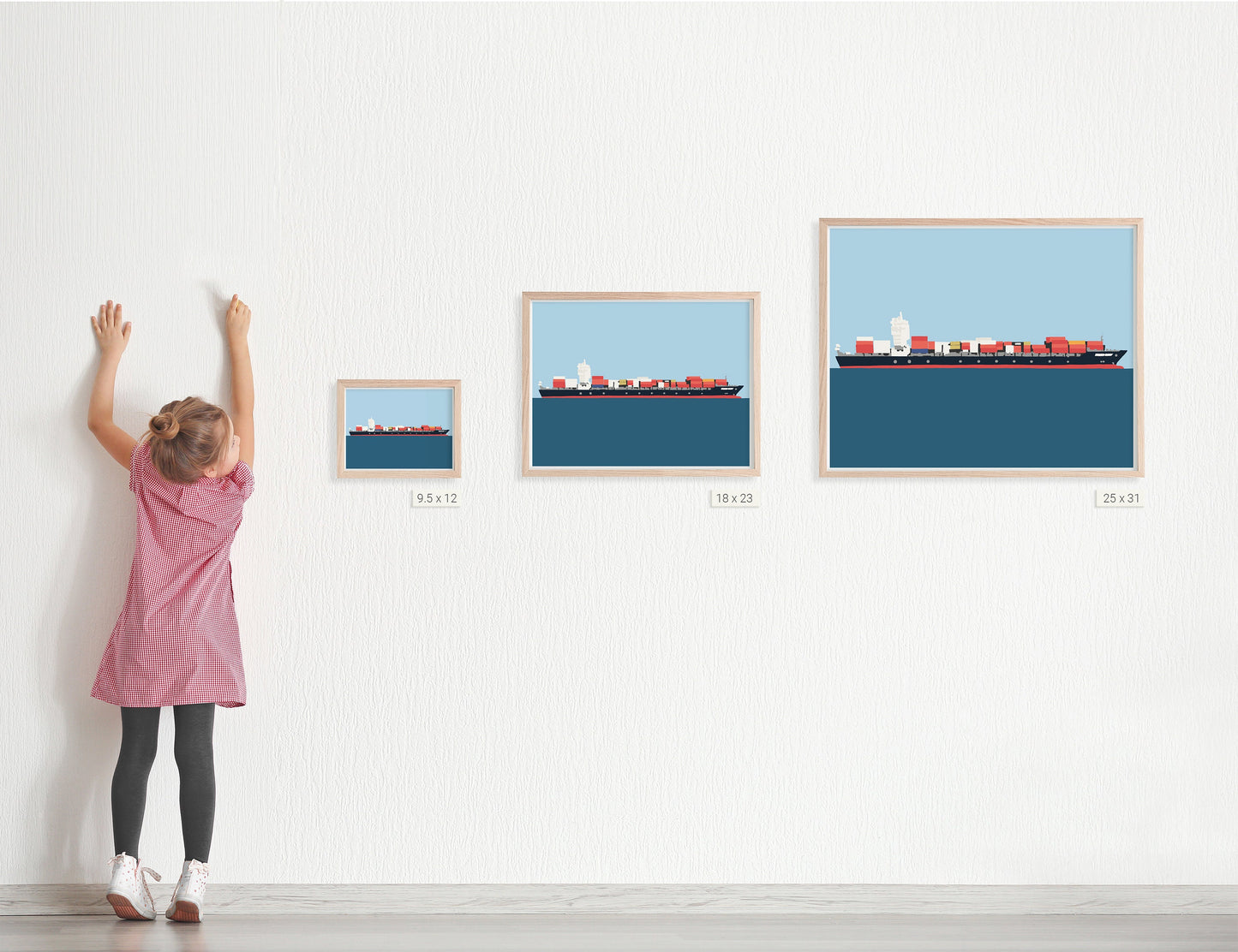 Cargo Ship Art Print - Unframed or Framed - 141125