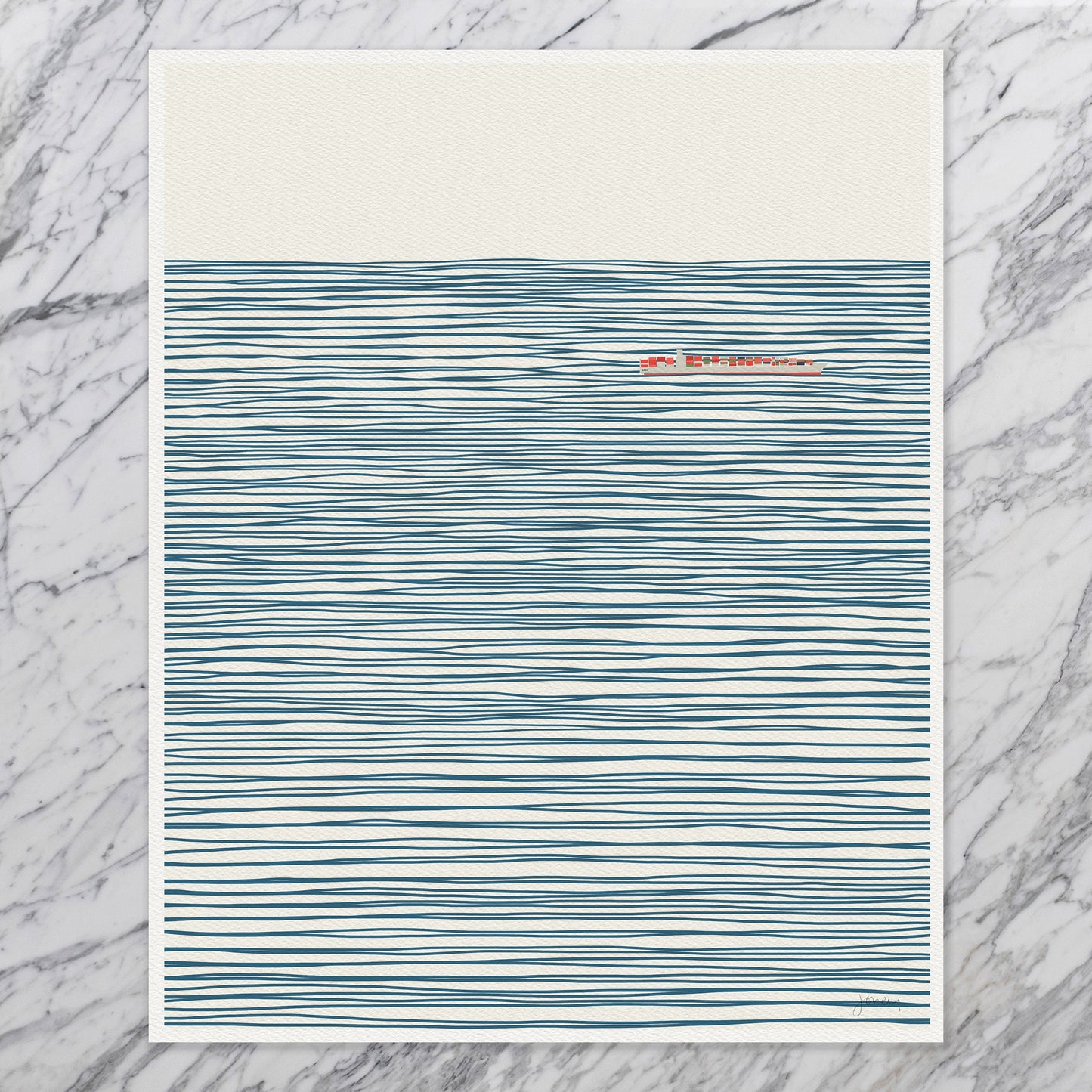 Container Ship Abstract Art Print - Unframed or Framed - 140106