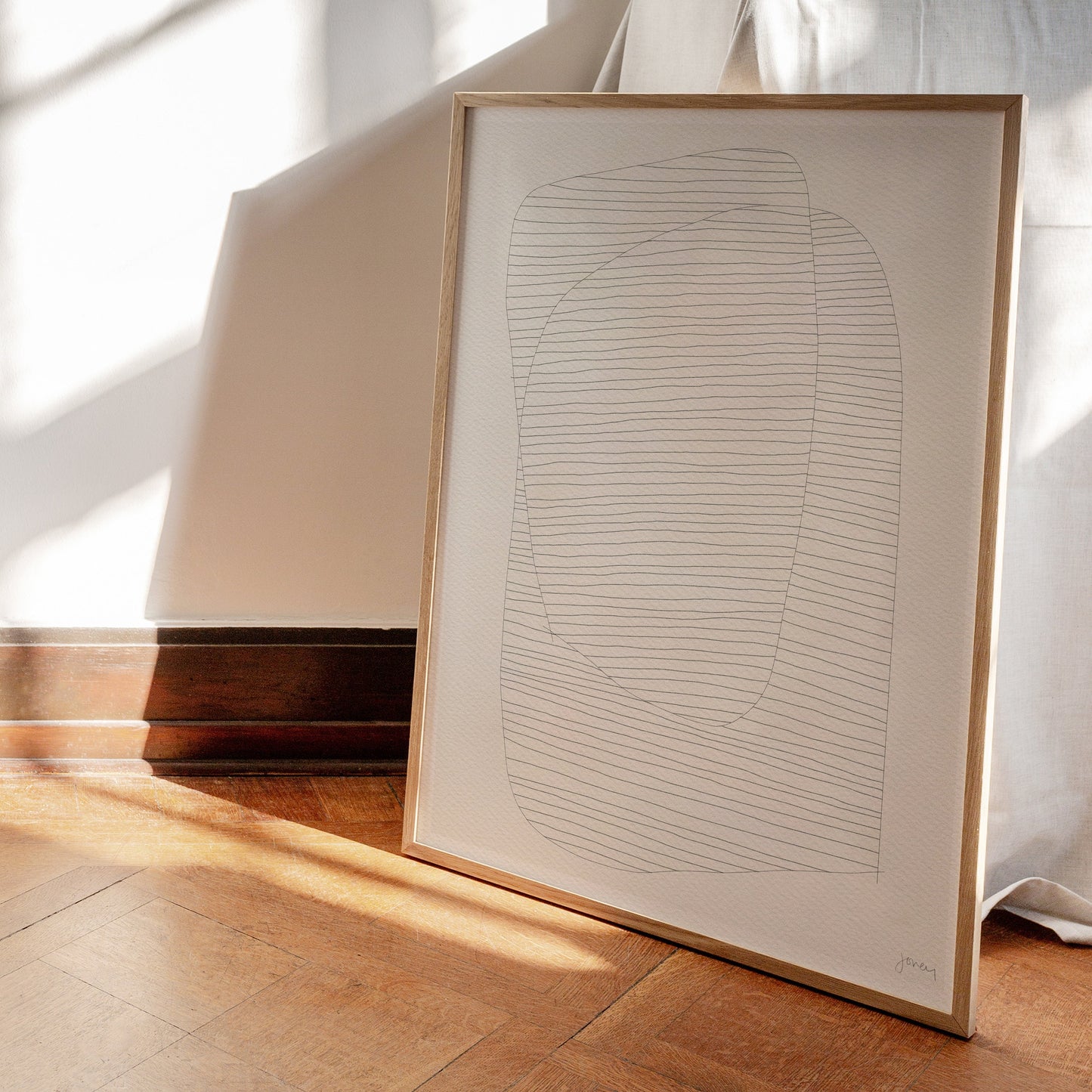 Pencil Line Abstract Art Print - Unframed or Framed - 170807