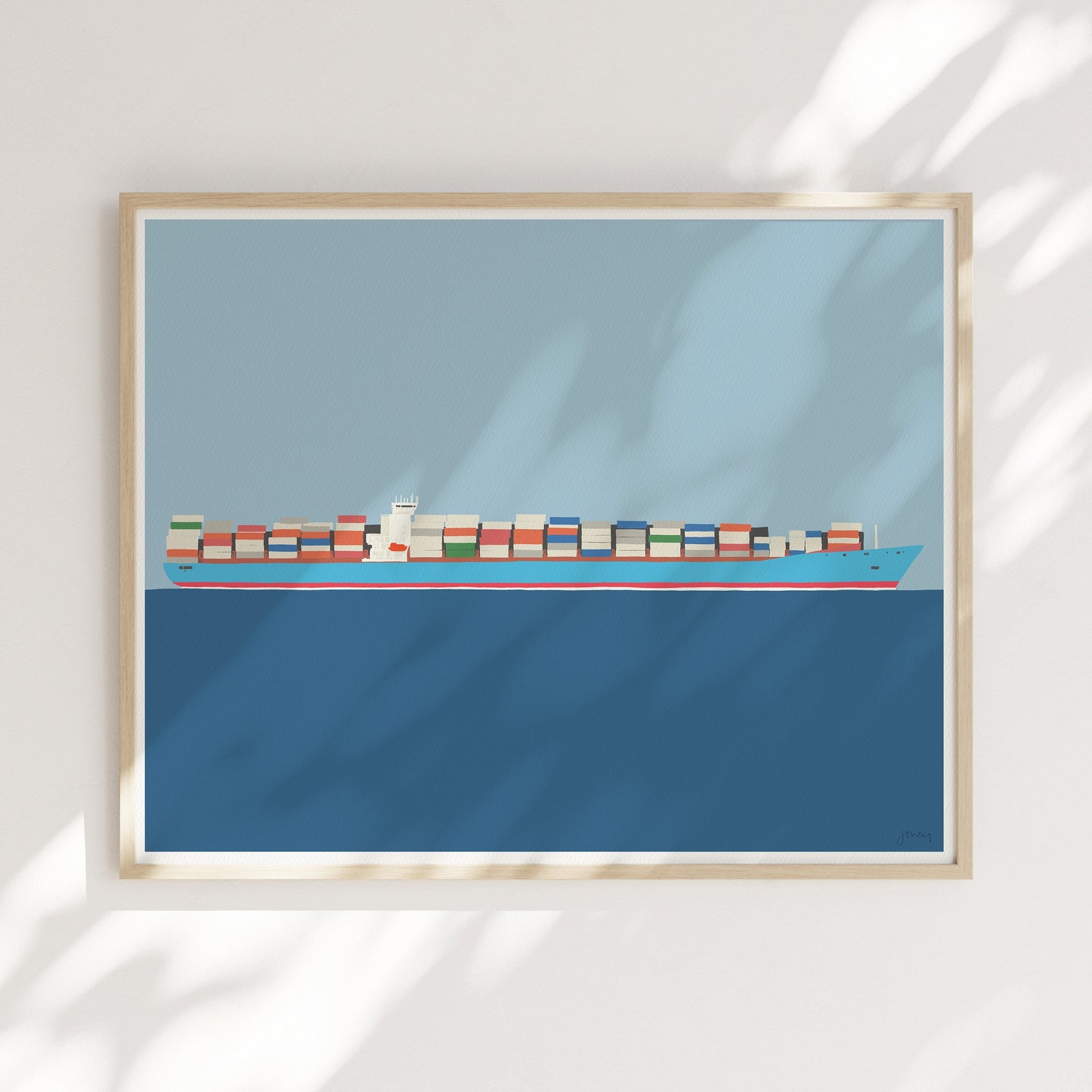 Triple-E Container Ship Art Print - Unframed or Framed - 160111