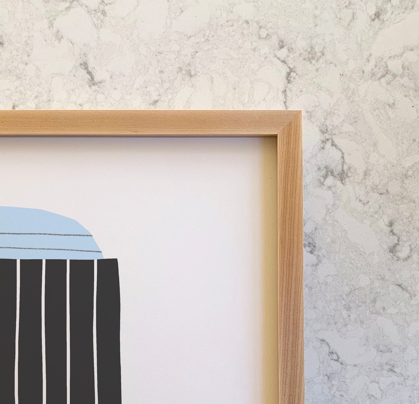 Blue and Green Abstract Art Print- Unframed or Framed - 190705