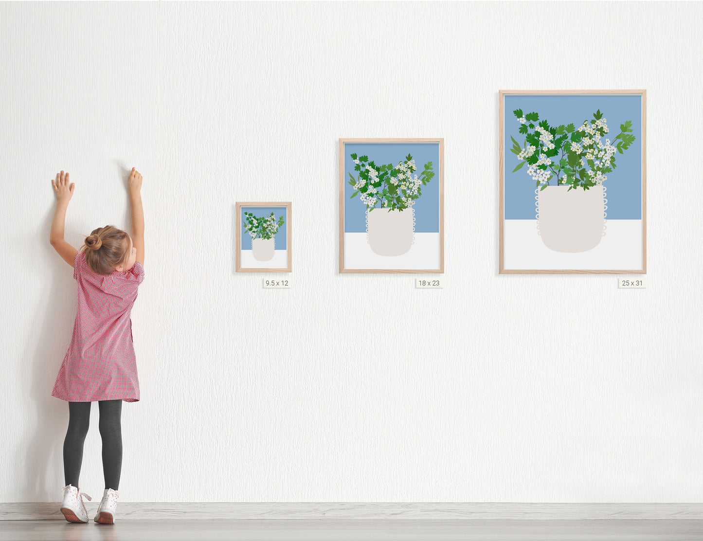 Hawthorn Blossoms Art Print - Unframed or Framed - 201107