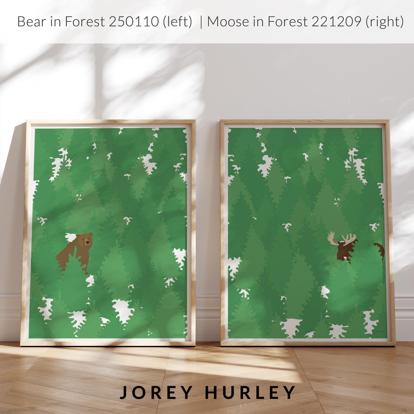 Bear in Forest Art Print - Unframed or Framed -250110