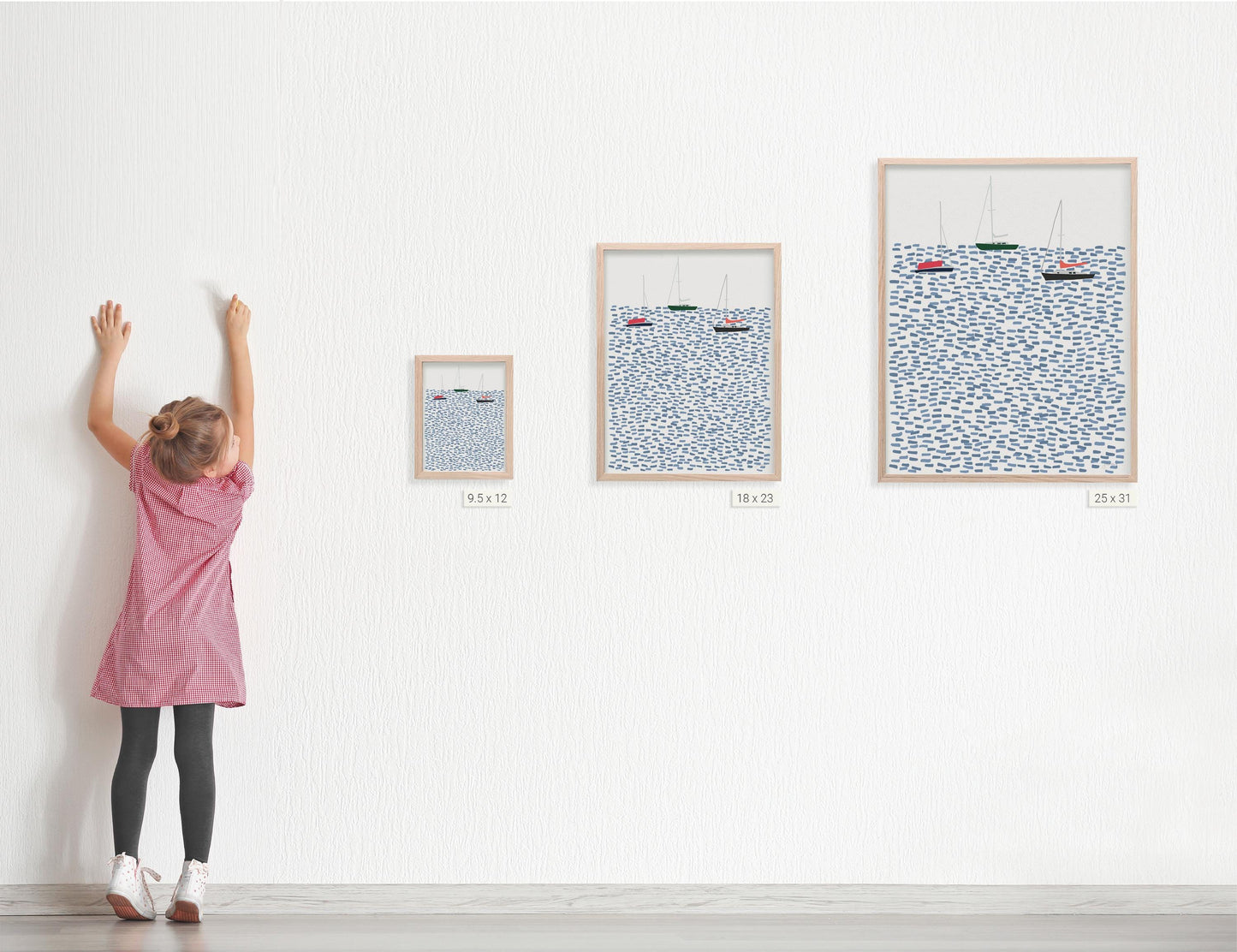 Moored Sailboats Art Print - Unframed or Framed - 250713