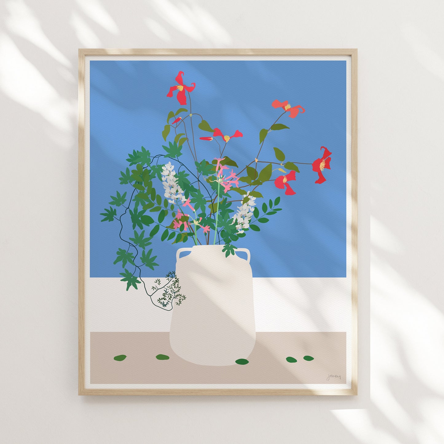 Clematis Abstract Still Life Art Print - Unframed or Framed - 210331