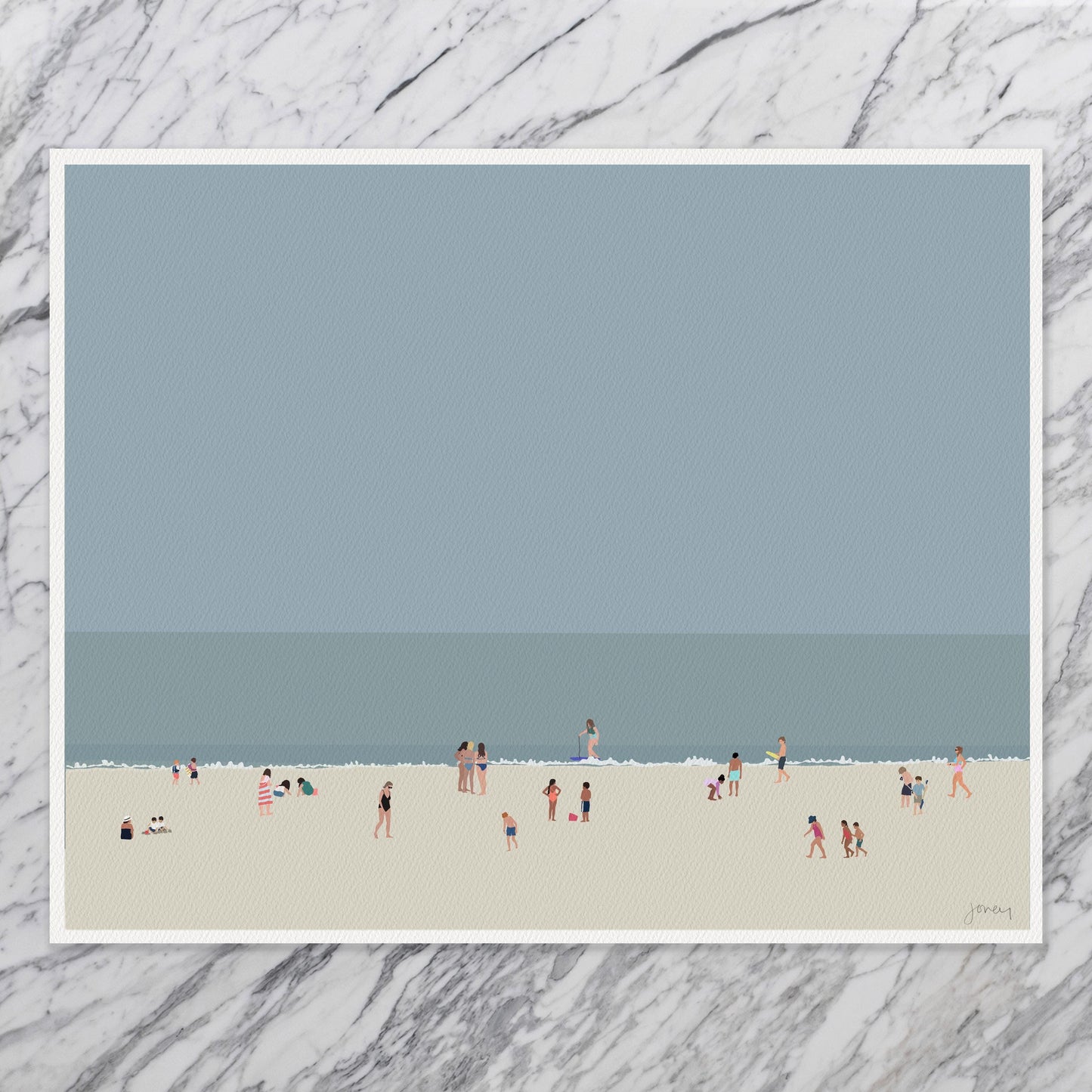 Beach Afternoon Landscape Art Print - Unframed or Framed - 250418