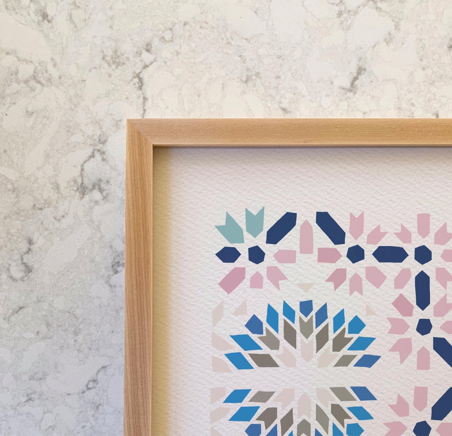 Abstract Tile Art Print - Vibrant Color Artwork | Framed or Unframed Options