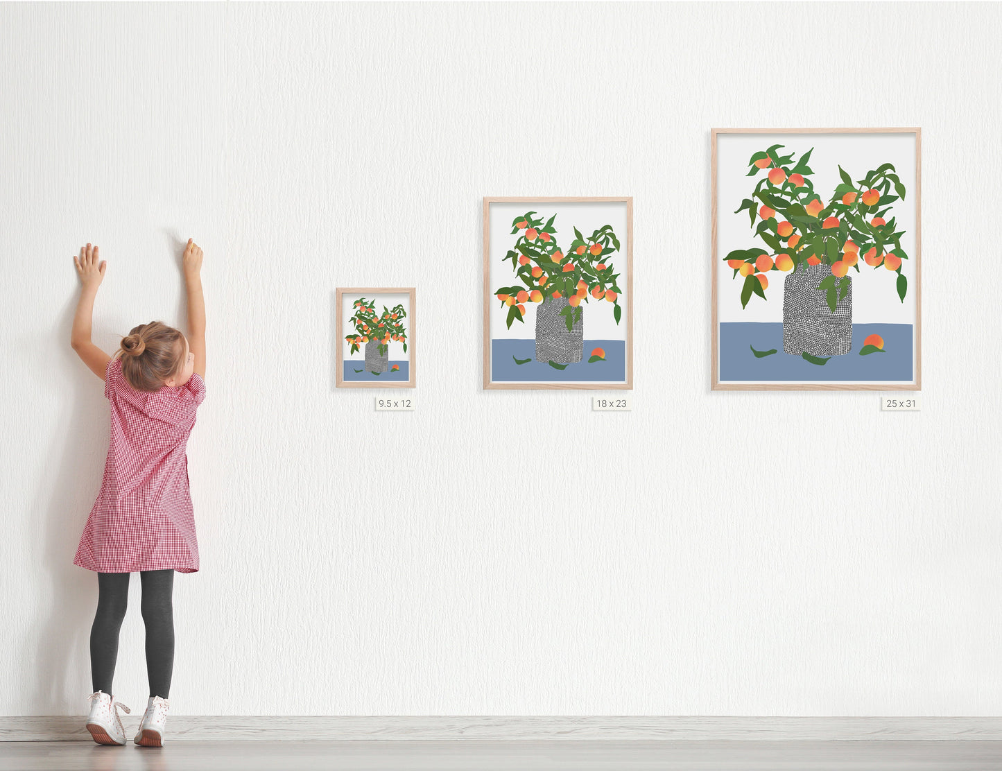 Peaches Abstract Still Life - Unframed or Framed - 200323