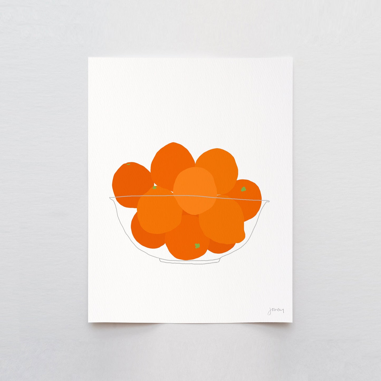 Glass Bowl with Oranges Art Print - Unframed or Framed - 120320