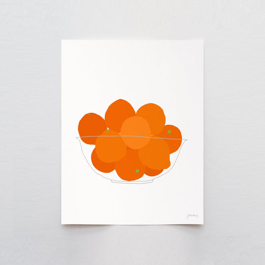 Glass Bowl with Oranges Art Print - Unframed or Framed - 120320