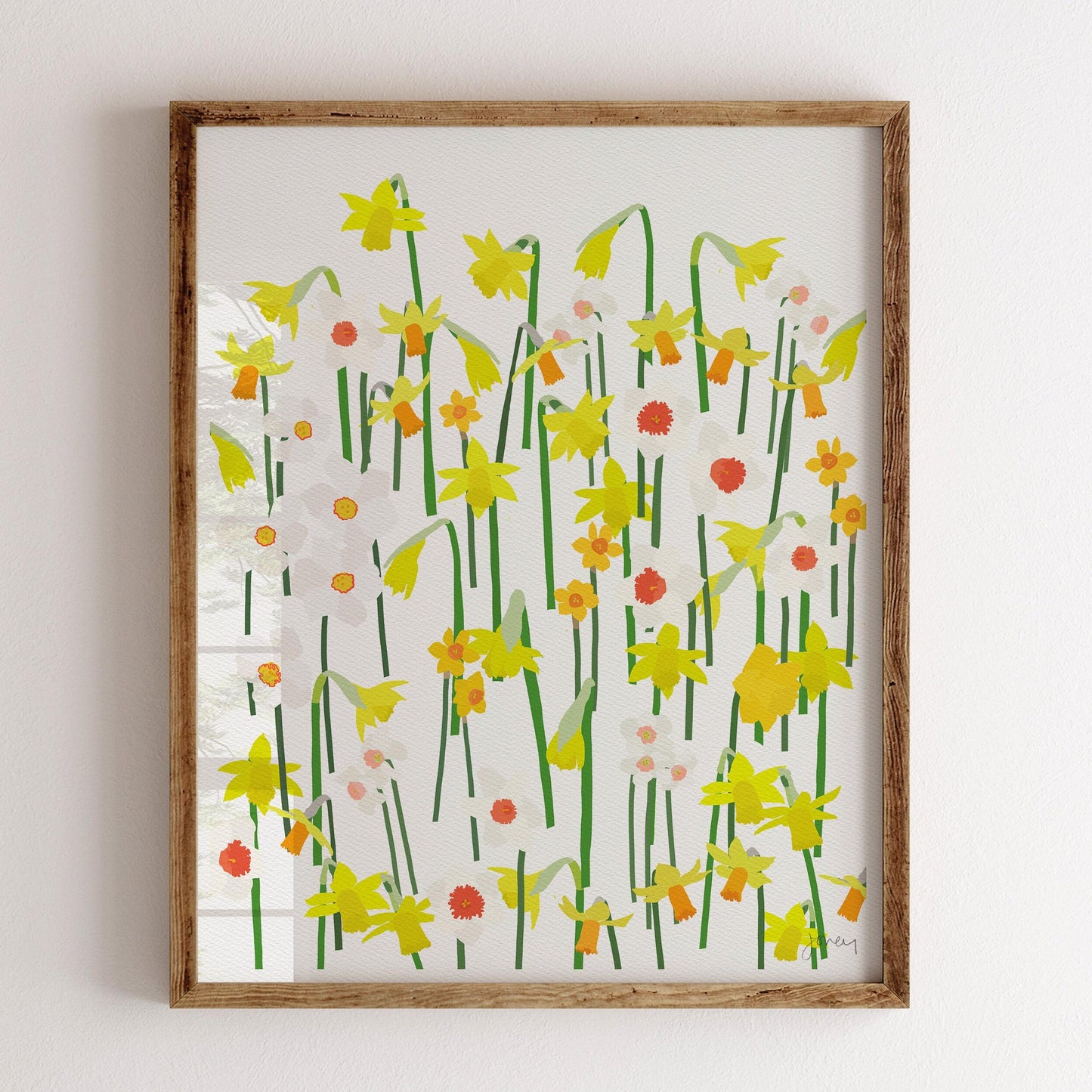 Spring Flowering Daffodils Art Print - Unframed or Framed - 240407