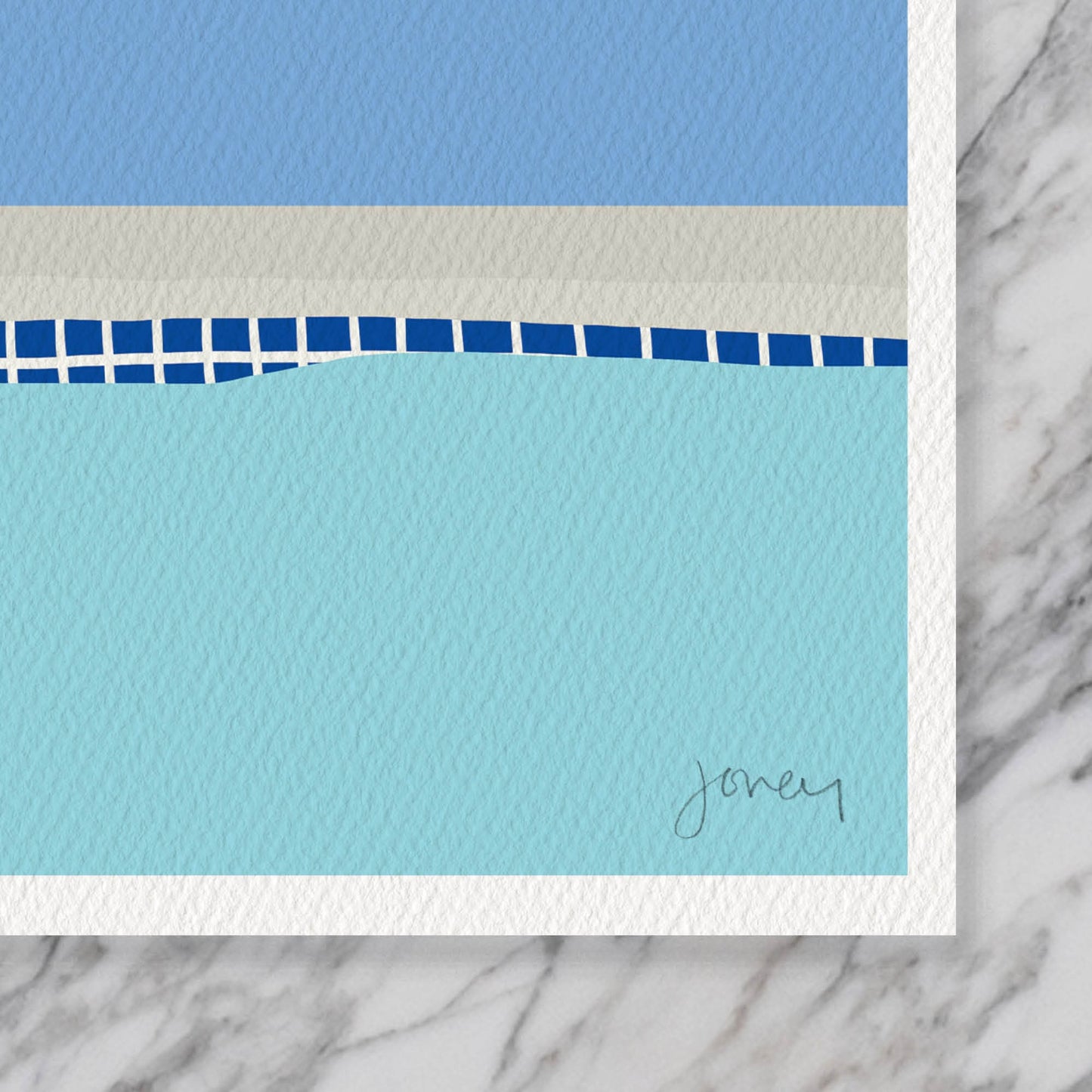 Boy Jumping into Pool Art Print - Unframed or Framed - 150713