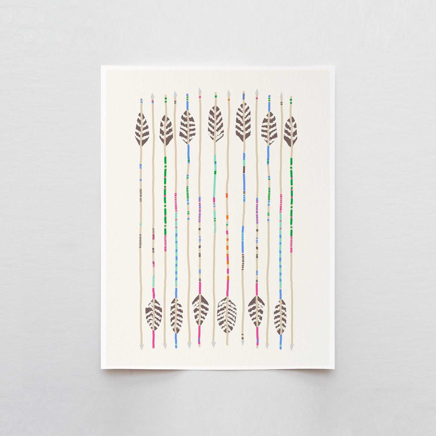 Arrows Feather Fletched Art Print - Unframed or Framed - 120328