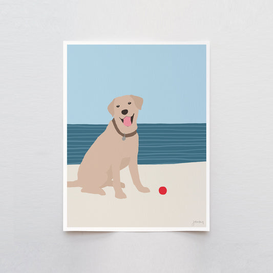 Yellow Lab Art Print - Unframed or Framed - 160522