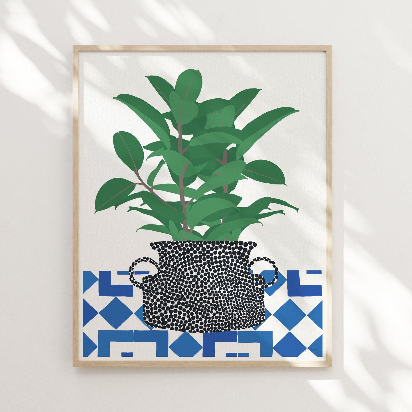 Tropical Leaves Still Life Art Print- Unframed or Framed - 200606