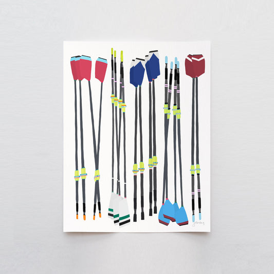 Rowing Crew Oars Art Print - Unframed or Framed - 250525