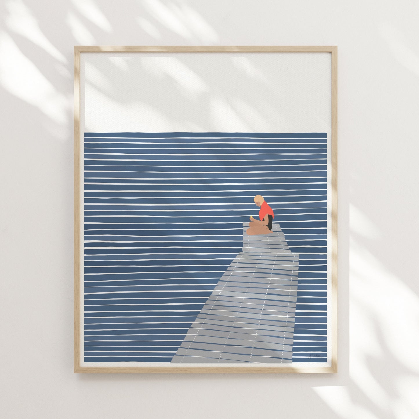 Sitting on a Dock Art Print - Unframed or Framed - 220821