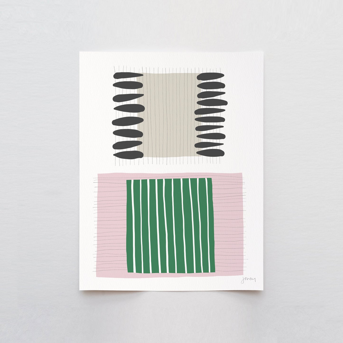 Calming Abstract Art Print - Unframed or Framed - 190716