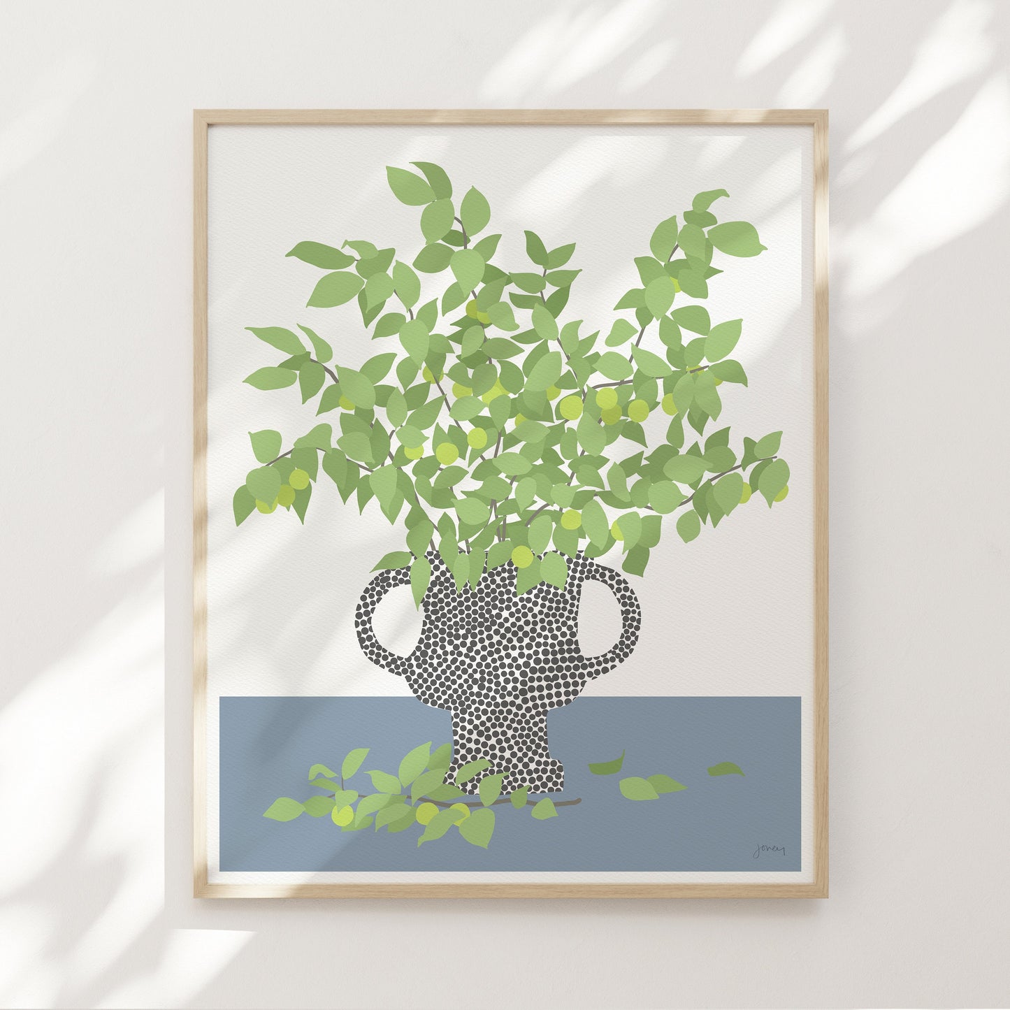 Plum Branches Still Life Art Print - Unframed or Framed - 200404