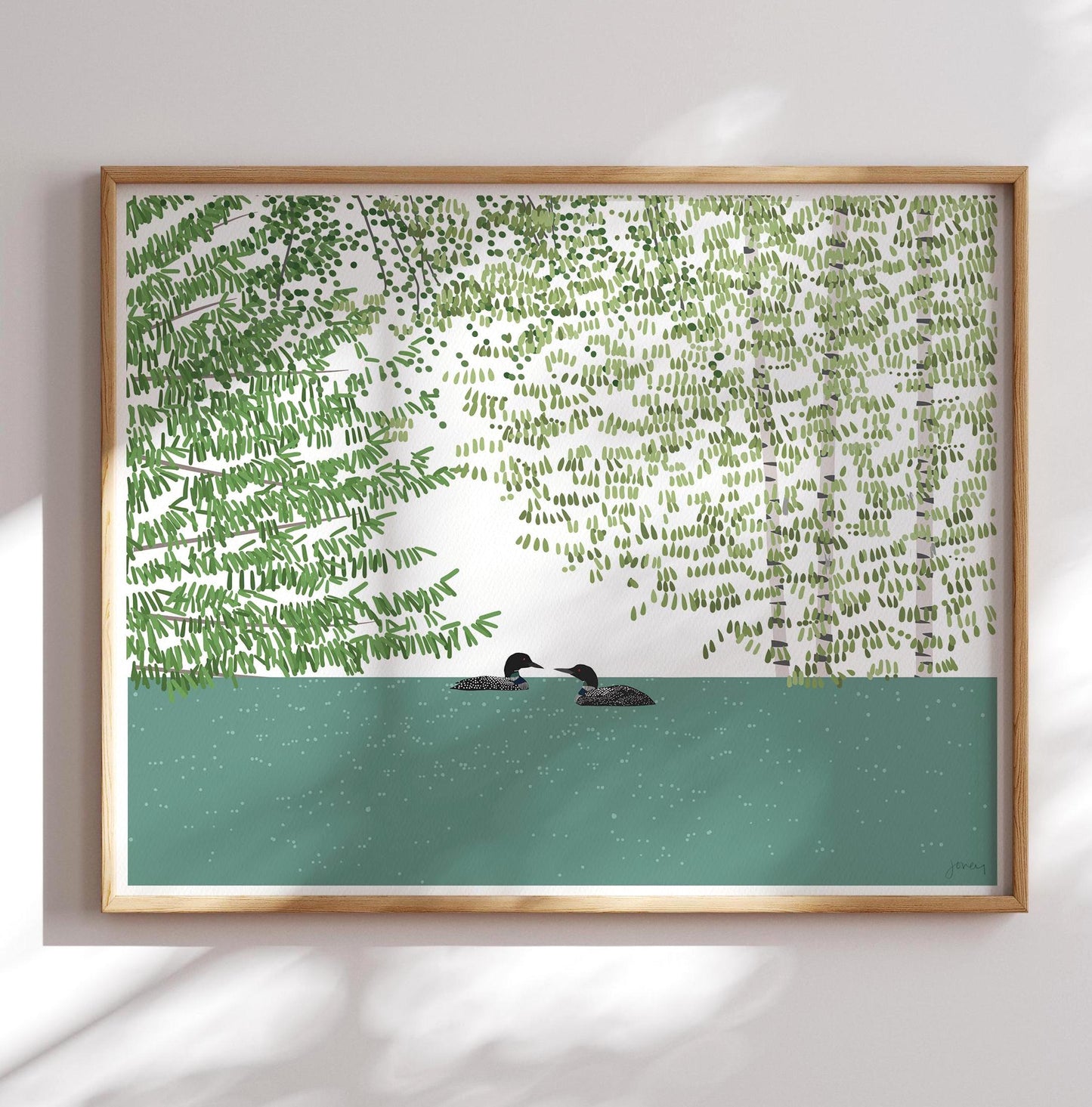 Two Loons Art Print - Unframed or Framed - 241020