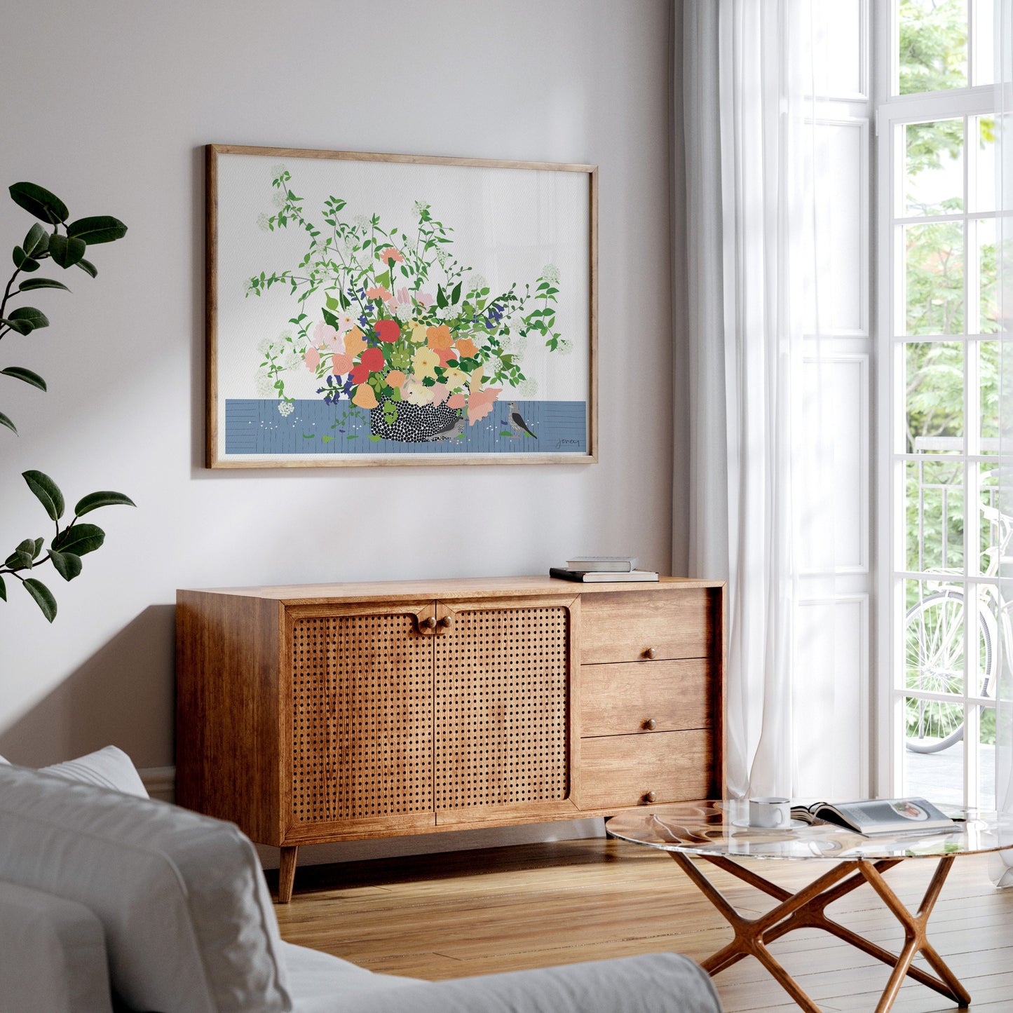 Roses Still Life Abstract Art Print - Unframed or Framed - 200617