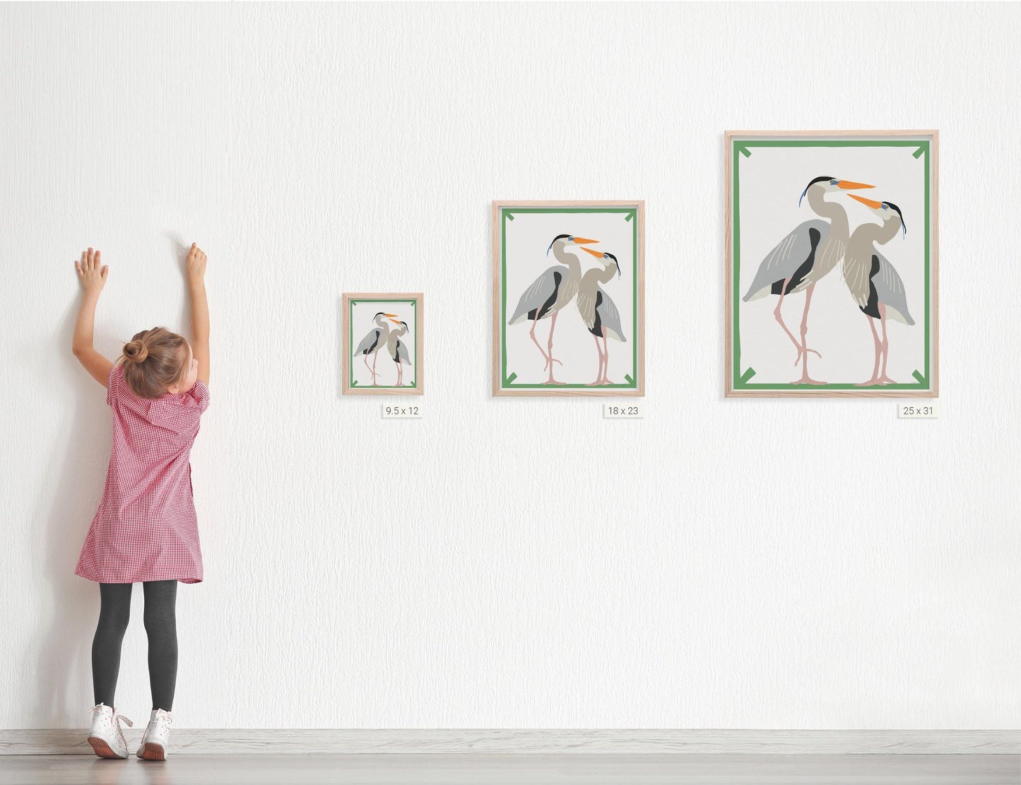 Pair of Herons Art Print – Signed Art on Museum Quality Paper