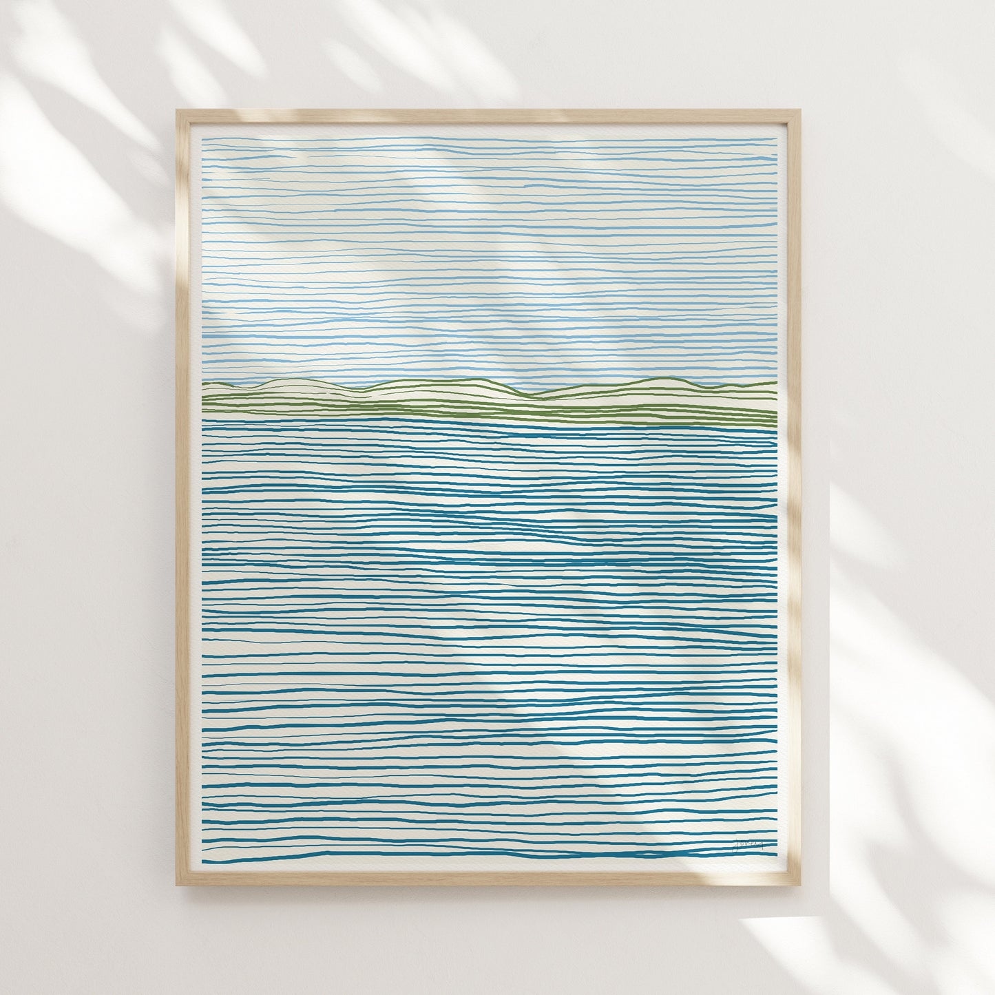 Striped Berkeley Hills Abstract Art Print - Unframed or Framed - 121104