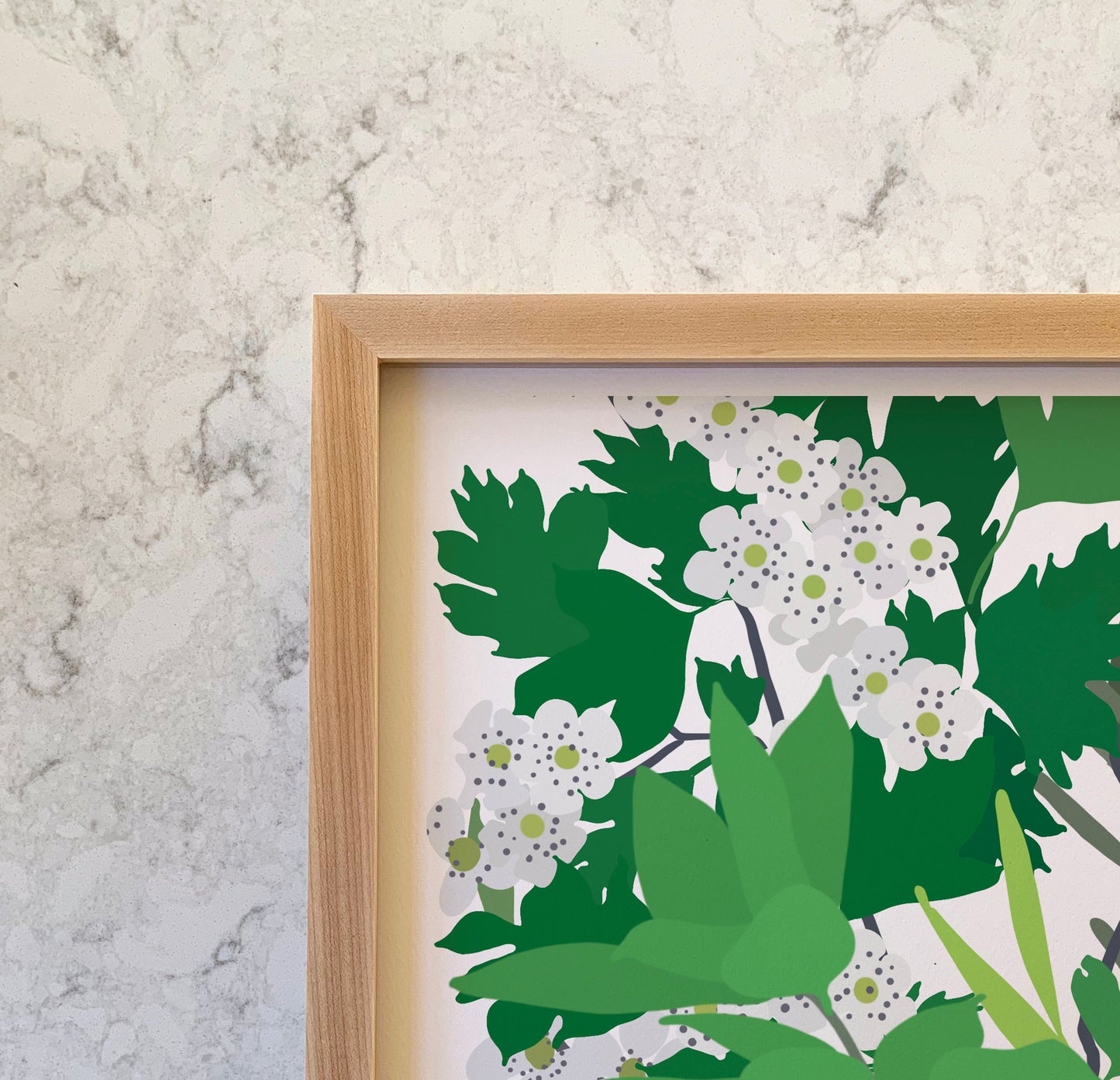 Mille Fleur with Butterflies Art Print - Unframed or Framed - 210507