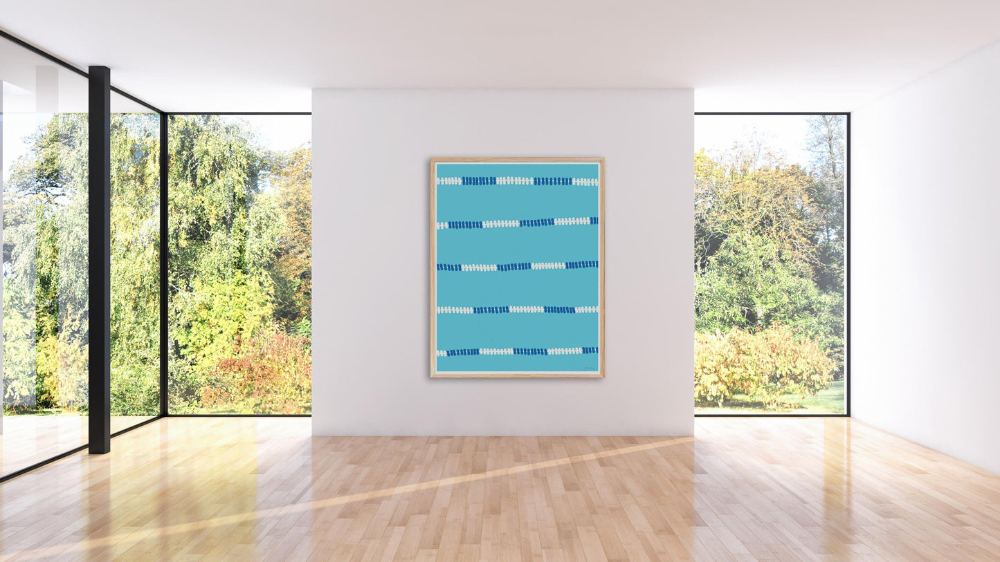 Pool Lane Lines Art Print - Unframed or Framed - 110904