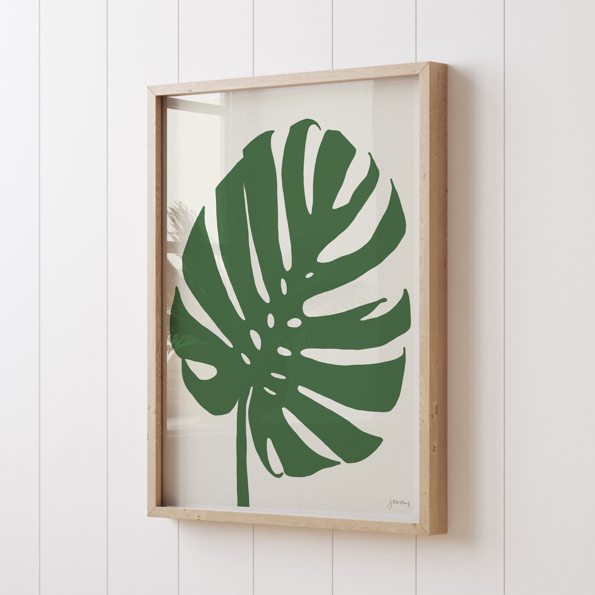 monstera plant art print Monstera Leaf Signed Art Print