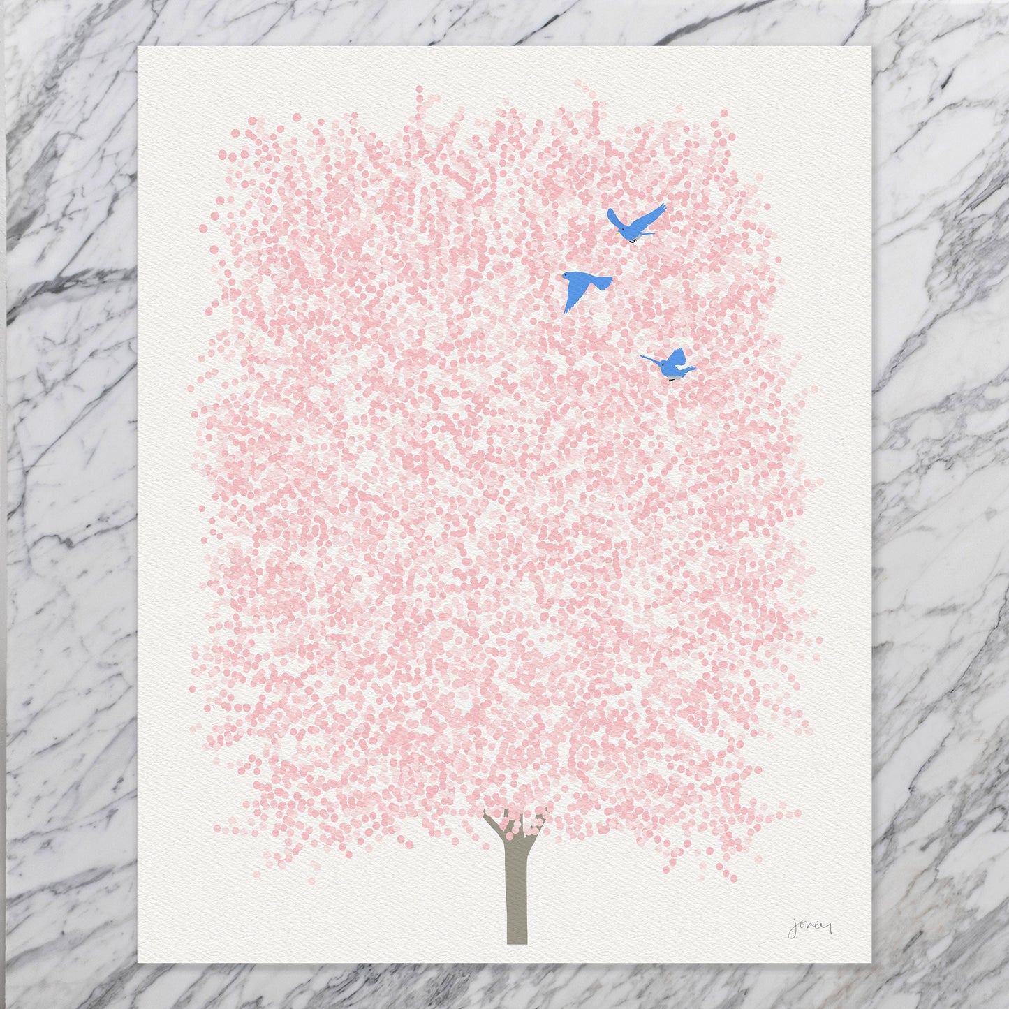 Spring Cherry Blossoms Art Print- Unframed or Framed - 230507