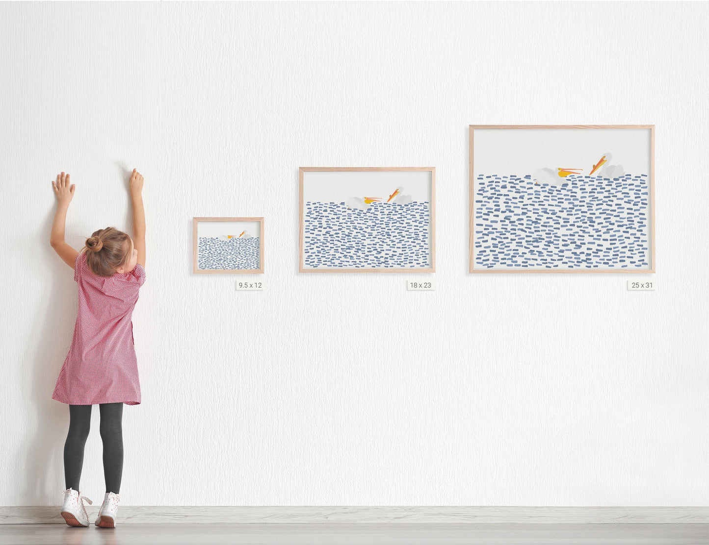 American White Pelicans Art Print - Unframed or Framed - 250224