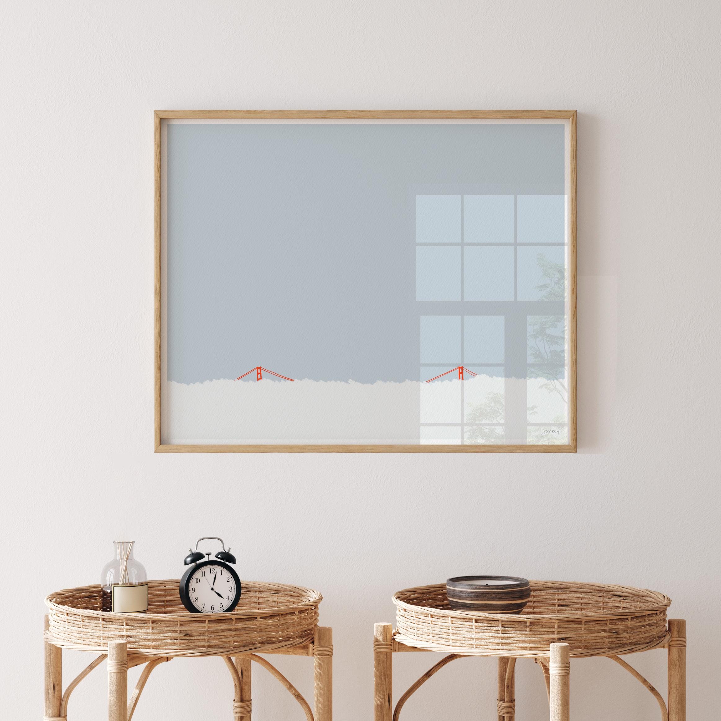 Golden Gate Bridge Landscape Art Print - Signed by Jorey Hurley