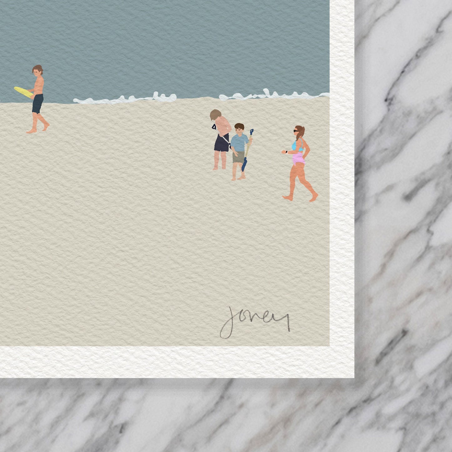 Afternoon on the Beach Art Print - Unframed or Framed - 230716