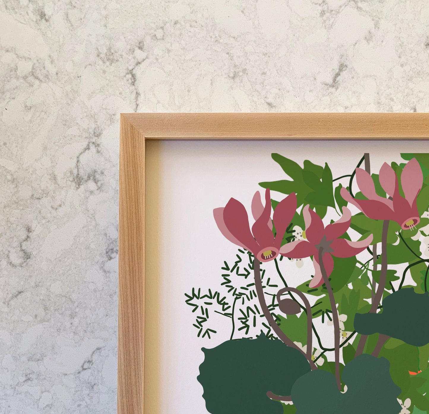 Millefleur Water Lillies Art Print - Unframed or Framed - 210315A