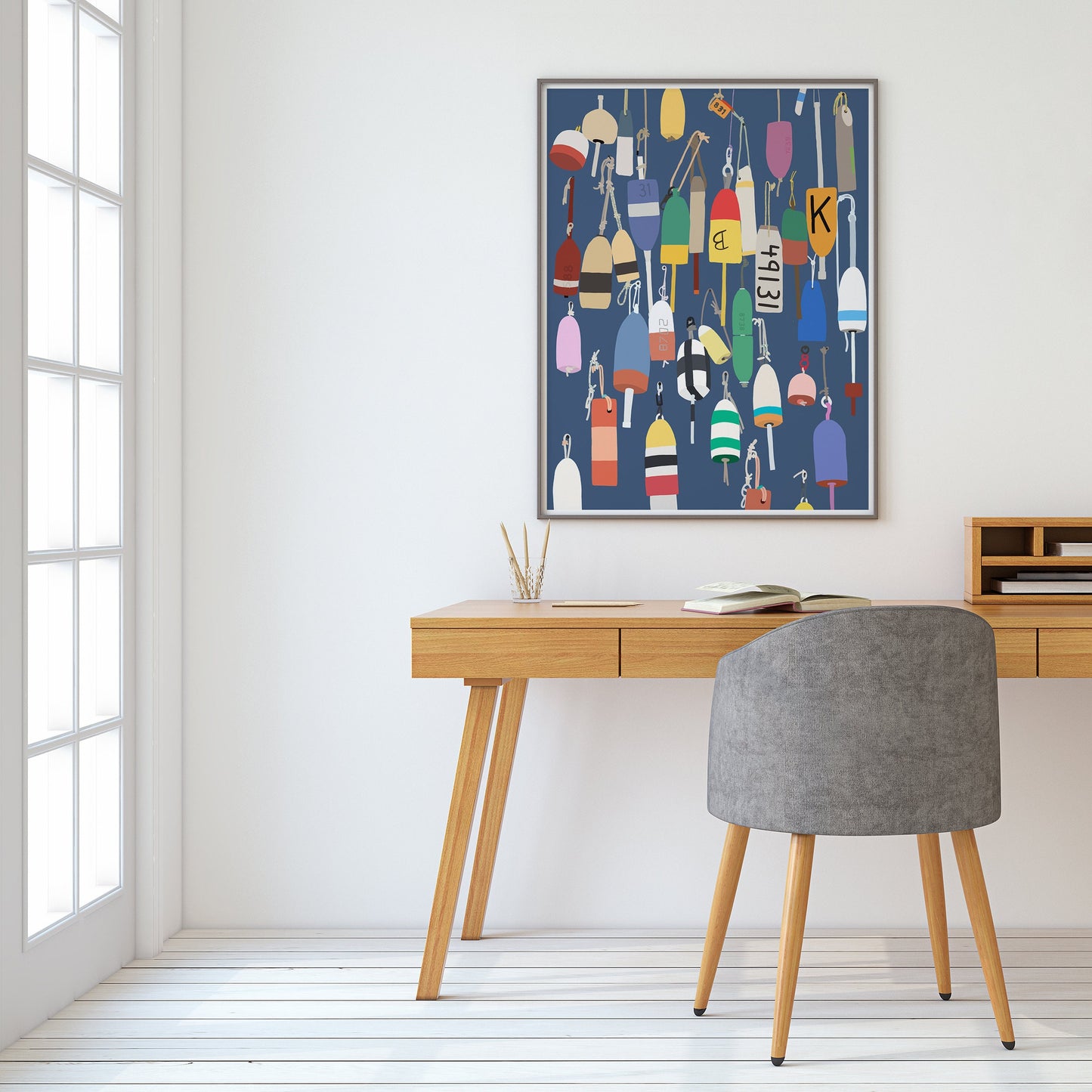 Lobster Buoys Signed Art Print - 211111