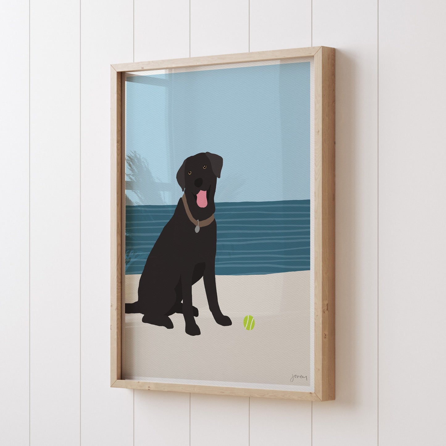 Black Labrador Art Print - Unframed or Framed - 160522