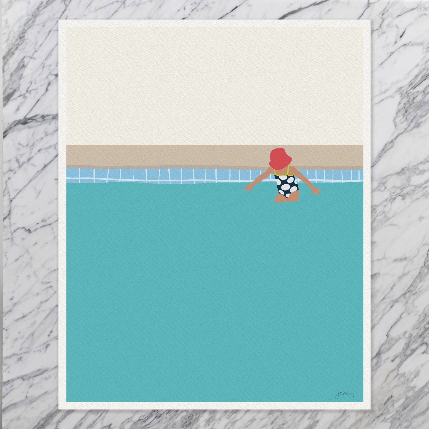 Kid in Sunhat Art Print - Unframed or Framed - 140702