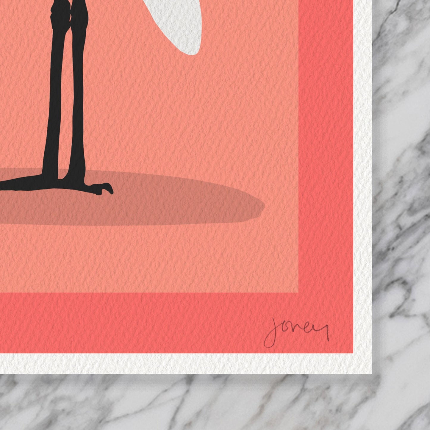 Two Coral Egrets Art Print – Signed by Jorey Hurley - 260222