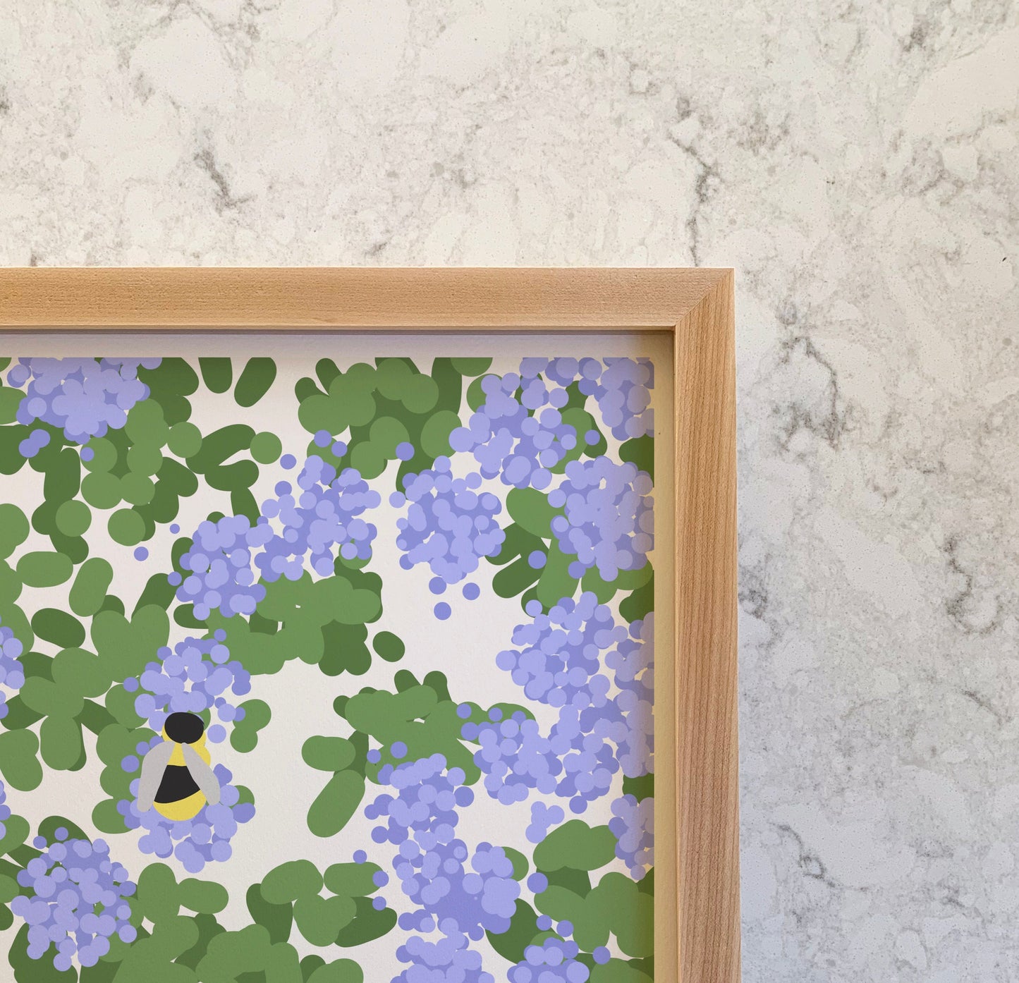 Bees and Rosemary Art Print- Unframed or Framed - 140318