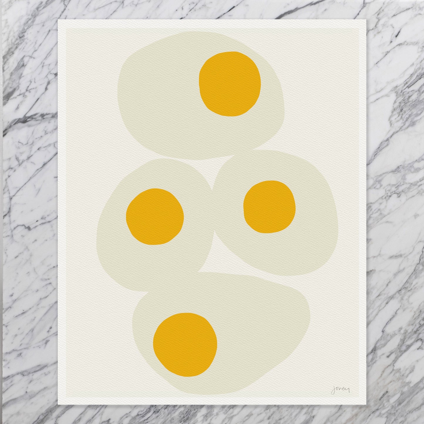 Sunny Side Up Eggs Art Print - Unframed or Framed - 140321