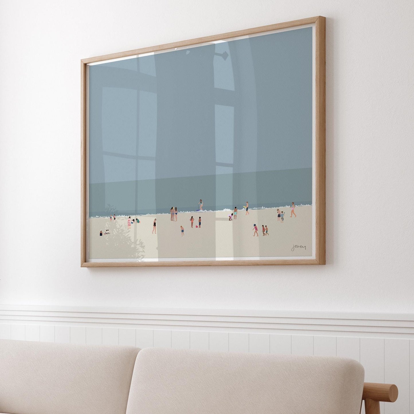 Beach Afternoon Landscape Art Print - Unframed or Framed - 250418