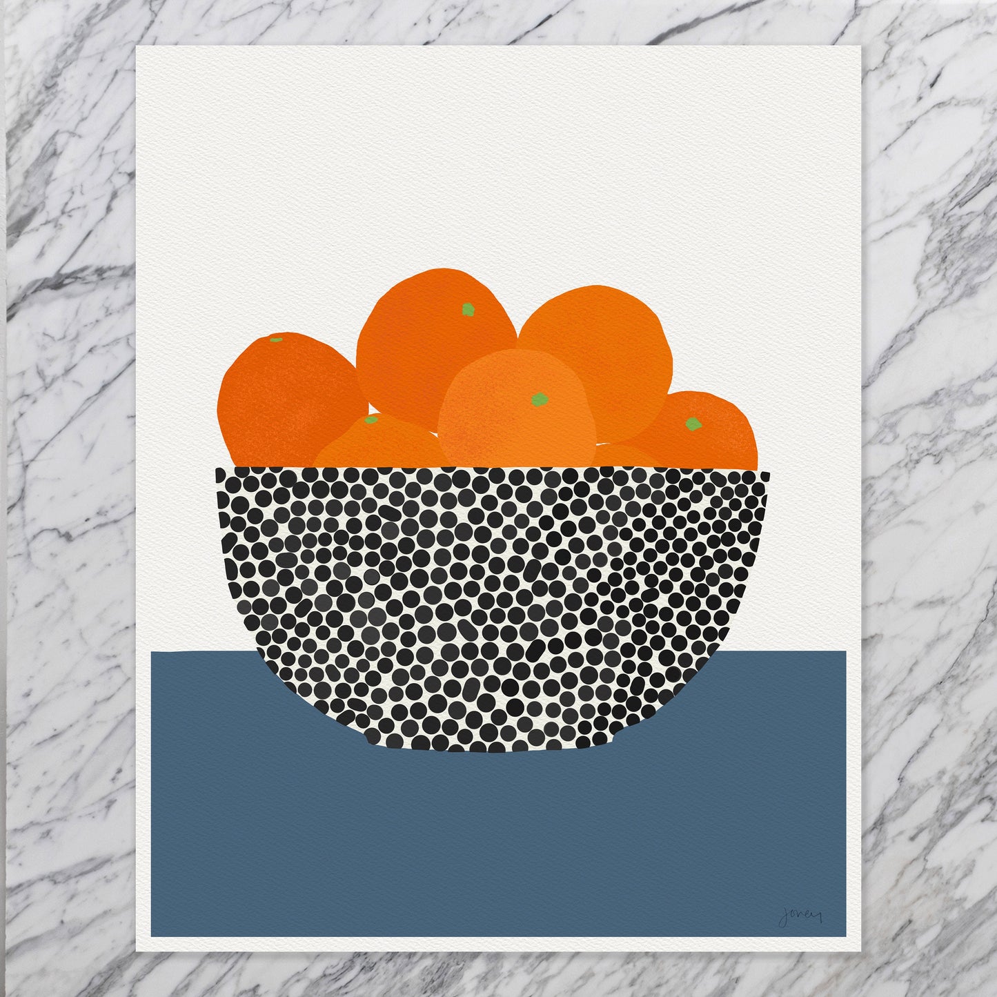 Bowl of Oranges Still Life Art Print - Unframed or Framed - 200616