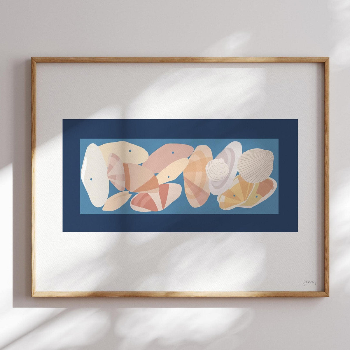 Beachcombing, signed art print - 260907