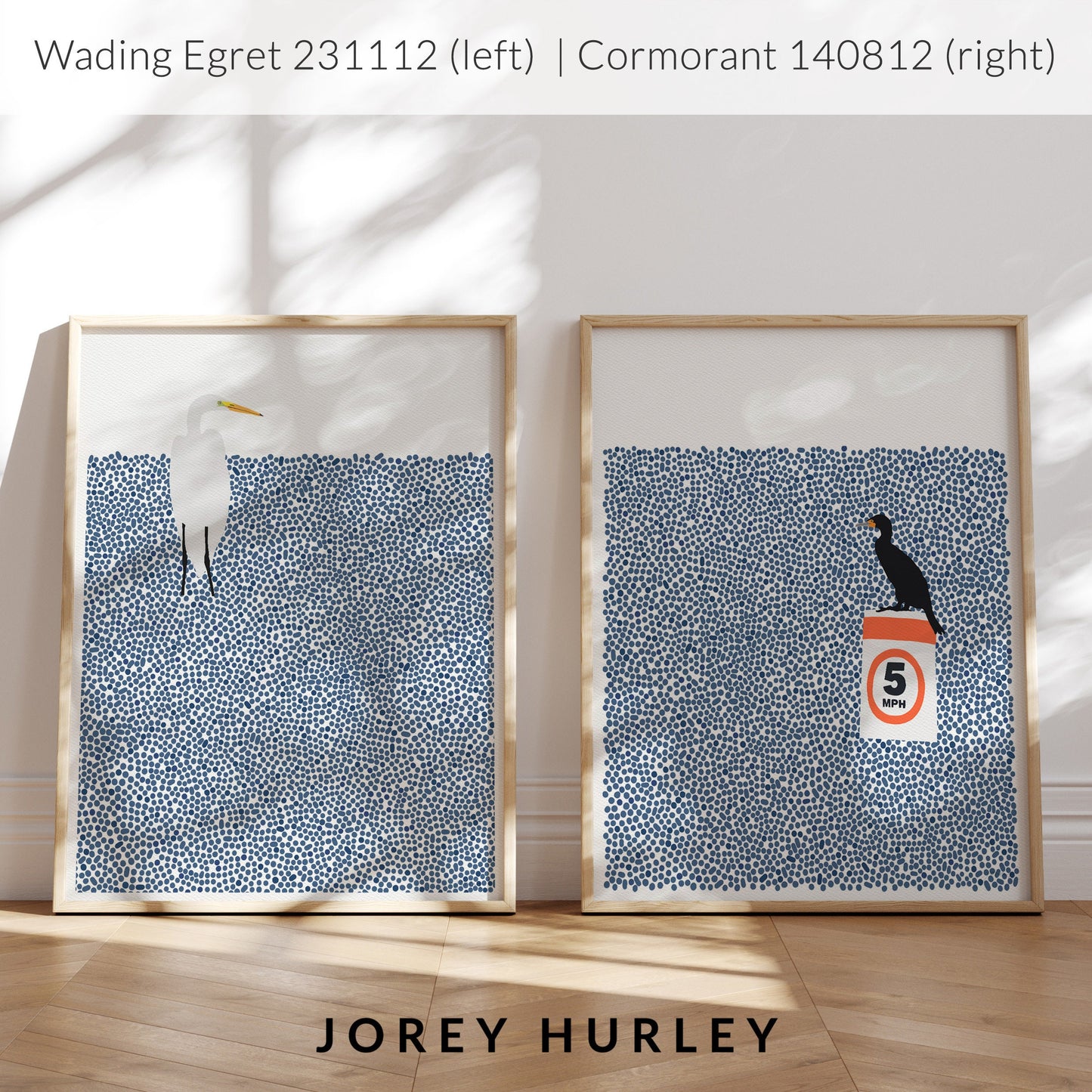 Wading Egret Art Print -  Unframed or Framed - 231112